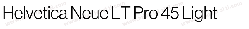 Helvetica Neue LT Pro 45 Light字体转换